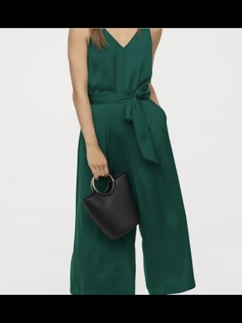 💲SALE💲 H&M Deep Green Crop Jumpsuit